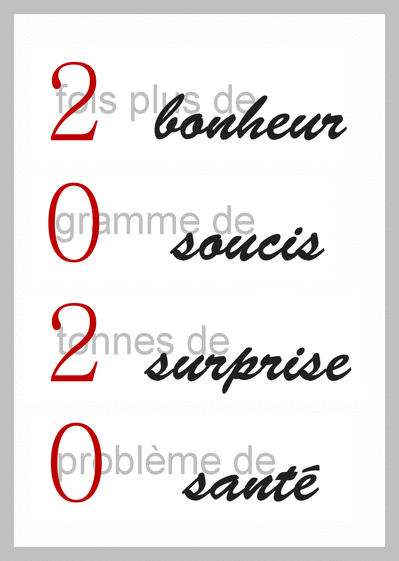 carte de voeux du nouvel an